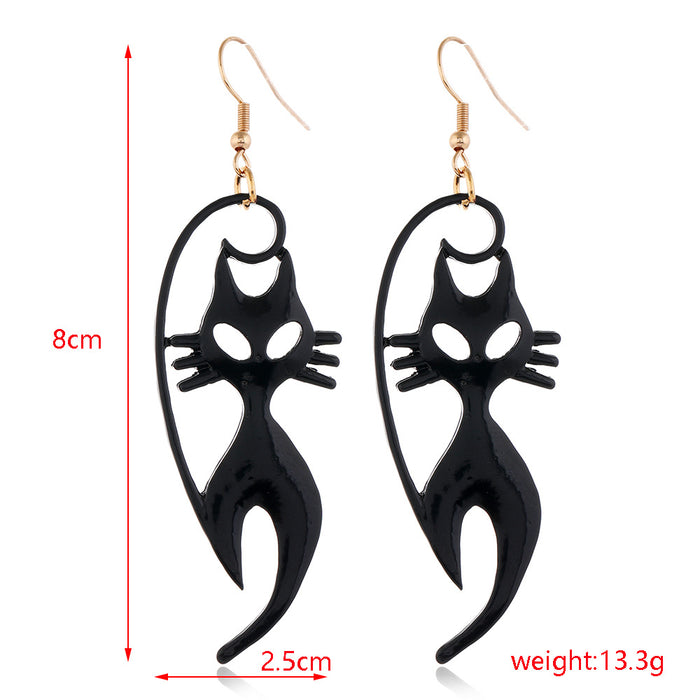 Wholesale Halloween Series Skull Spider Pumpkin Alloy Earrings JDC-ES-HengX006