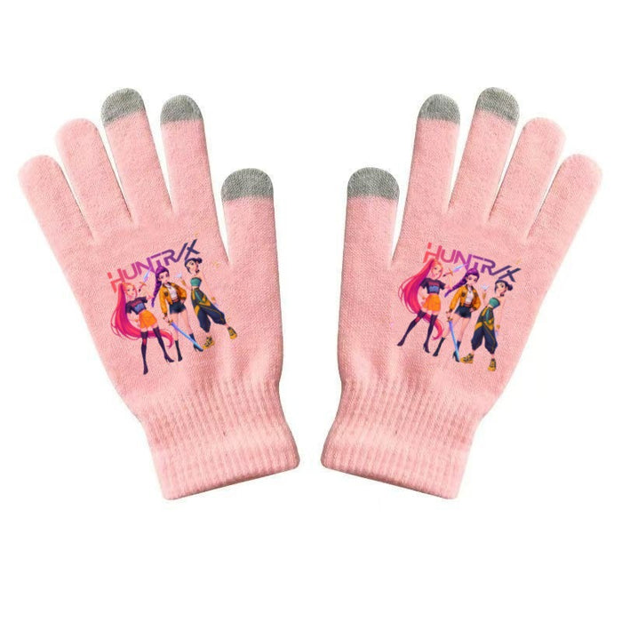 Wholesale Warm Touchscreen Gloves Printed Knitted Gloves