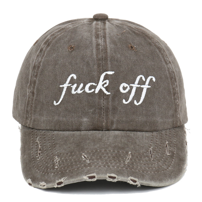 Wholesale Cotton Retro Fuck Off Baseball Cap JDC-FH-ChenSheng005