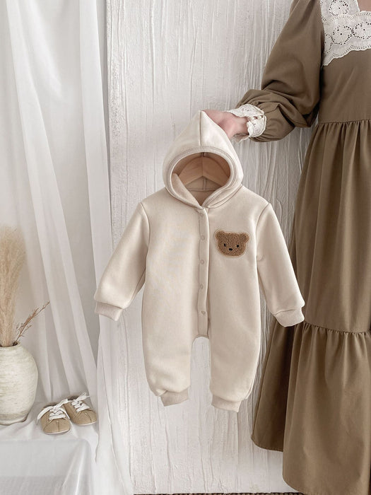 Wholesale Autumn and Winter Baby Jumpsuit Thick Fleece Bear Crawling Clothes JDC-BC-WeiNiS019