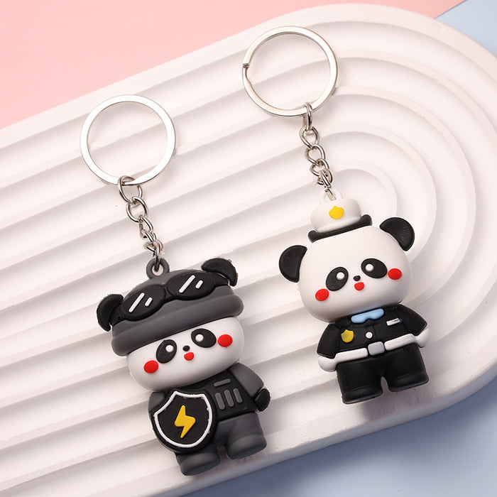 Wholesale  cute panda keychain panda  keychain bag pendant panda doll pendant