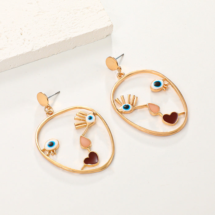 Wholesale Accessories specifically designed for abstract faces, eye drops, oil earrings, earrings, exaggerated jewelry, personalized earrings