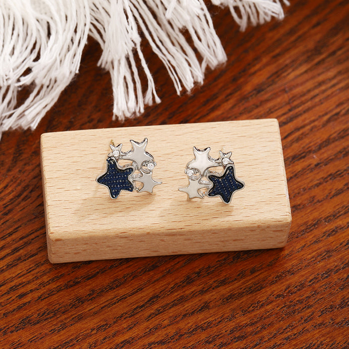 Wholesale Silver Butterfly Tassel Earrings High-end Earrings Elegant Diamond Pearl Long Earrings