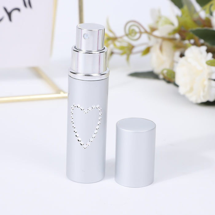 Wholesale Plastic 5ml Love Diamond Spray Aluminum Keychain JDC-KC-ZY043