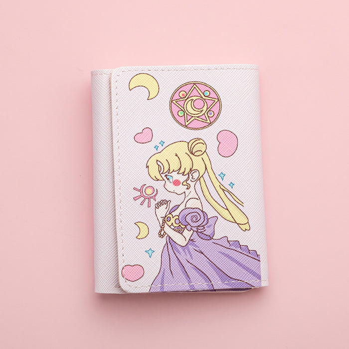 Wholesale Anime Cartoon PU Tri-fold Wallet with Multiple Card Slots Unisex Resale Ready