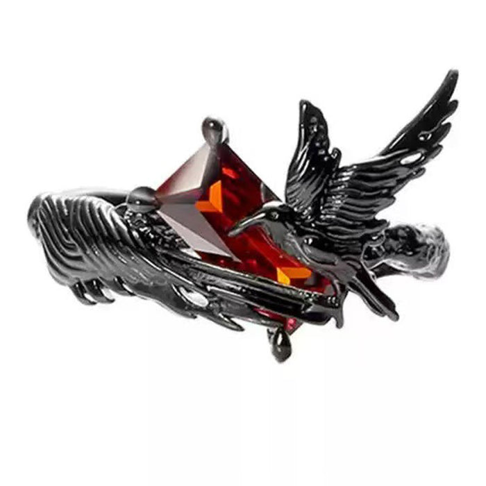Wholesale Dark Style Crow Ring Women's Black Opening Adjustable Niche