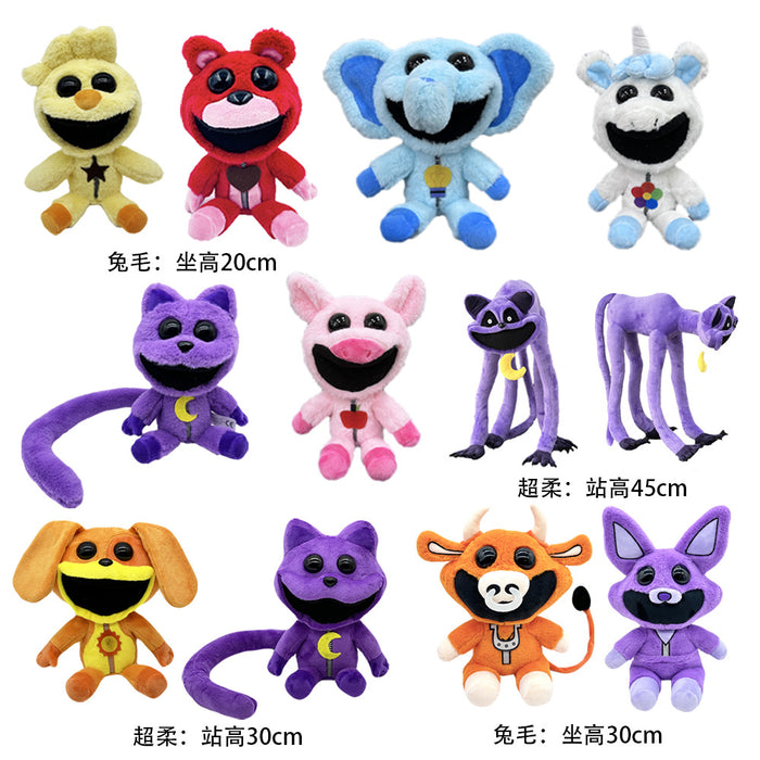 Wholesale Horror smile animal series doll pink pig plush toy