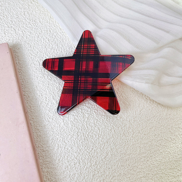 Wholesale Acetate Plaid Bow Hair Clip JDC-HC-XingYi023