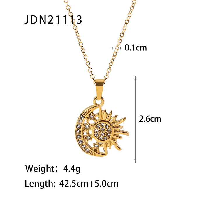 Wholesale Vintage Heart Mother-of-Pearl Stainless Steel Necklace