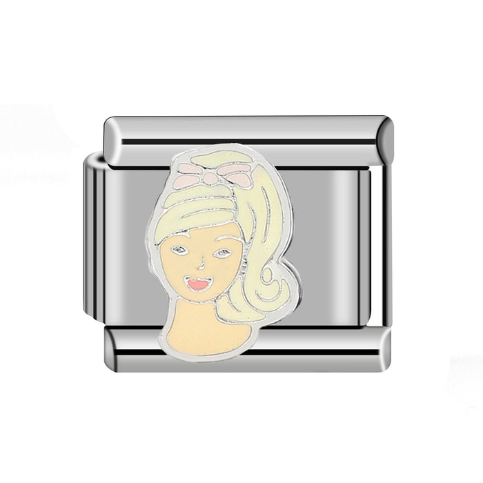 Wholesale Princess embroidered steel  super cute module youth bracelet