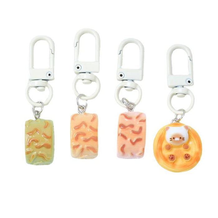 Wholesale  Cute kitten keychain cartoon animal small pendant fun bag key pendant girlfriends