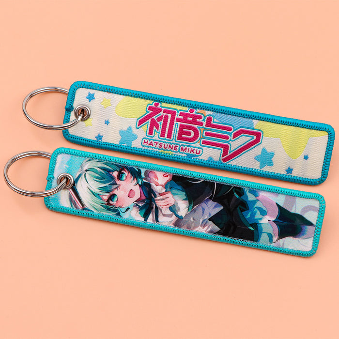 Wholesale Zinc Alloy Anime Keychain With Woven Strap Key Ring Stylish Car Key Accessory And Gift MOQ≥3