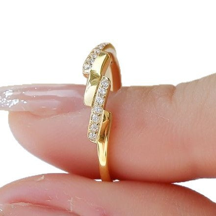 Wholesale Diamond-Encrusted Titanium Steel Jewelry Ring Exquisite Accessories