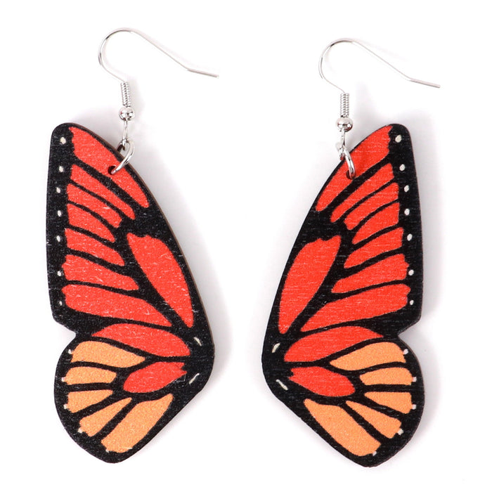 Wholesale Butterfly Wings Wooden Earrings JDC-ES-ChouD018