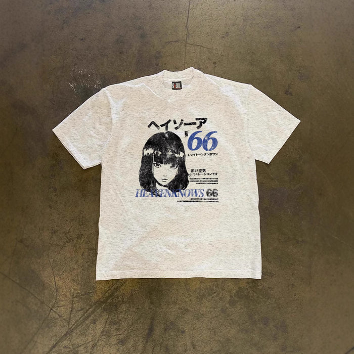 Wholesale Oversize Cartoon Girl Printed Couple Loose Short-sleeved T-shirt