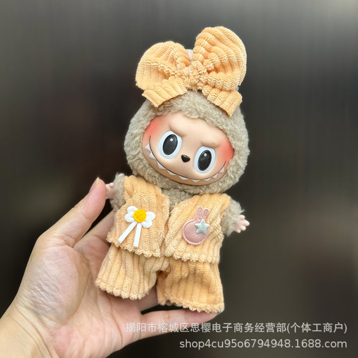 Wholesale 17cm plush replacement set for mini doll clothing