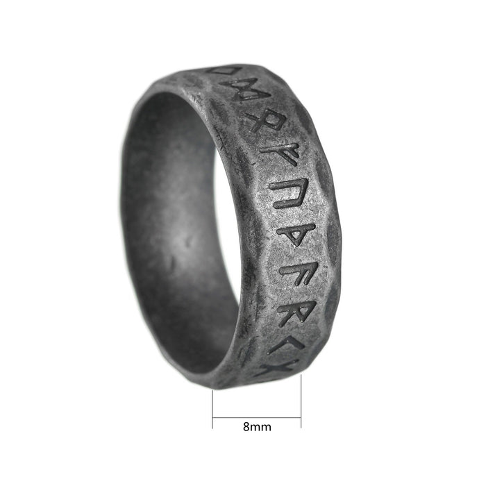 Wholesale Rune Titanium Steel Men's Ring JDC-RS-YuYuan001