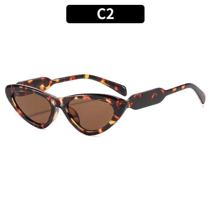Wholesale Retro Cat Eye Sunglasses Small Frame Black Gray Lens UV400 Fashion Accessory