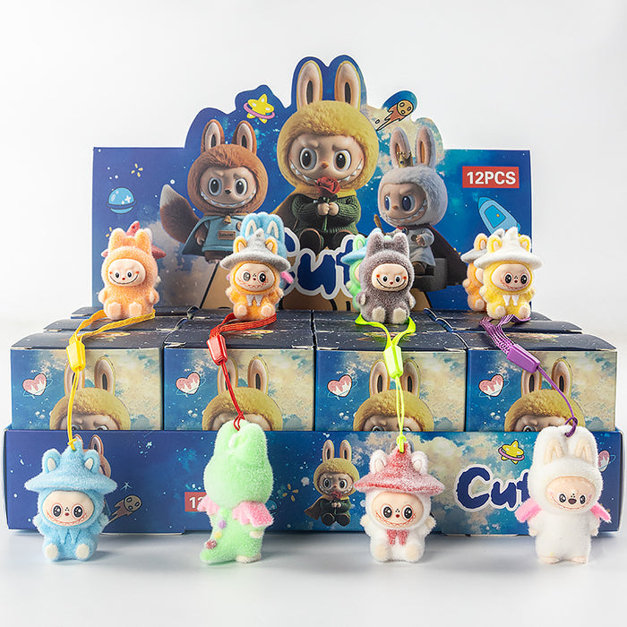 Wholesale 12pcs Skateboard flocking ornaments children' s toy blind box