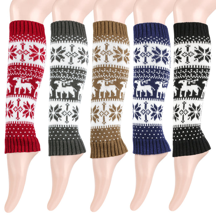 Wholesale Thickened Christmas Snowflake Deer Autumn and Winter Leg Socks JDC-SK-XQ033