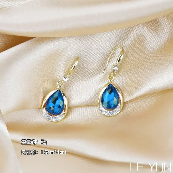 Wholesale New temperament of rhinestone earrings, star studded sparkling geometric earrings