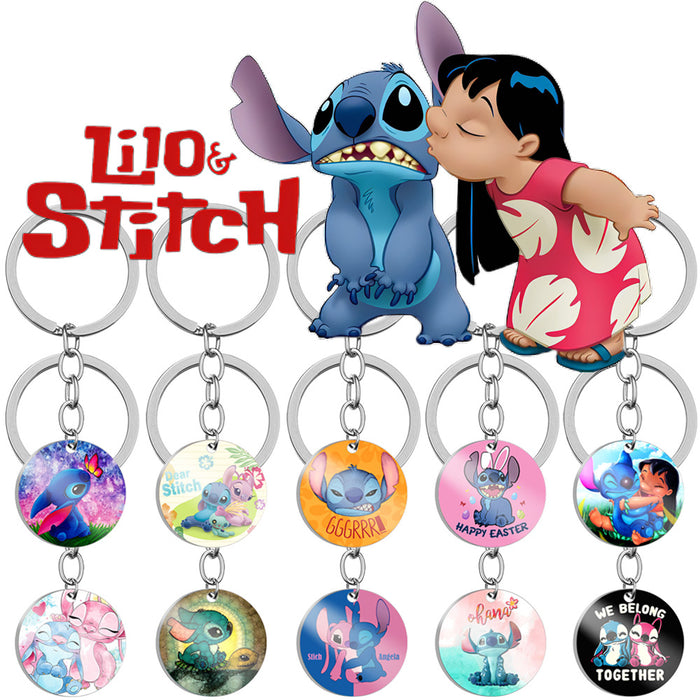 Wholesale Cartoon Color Printing Stainless Steel Keychain JDC-KC-HuanYu029