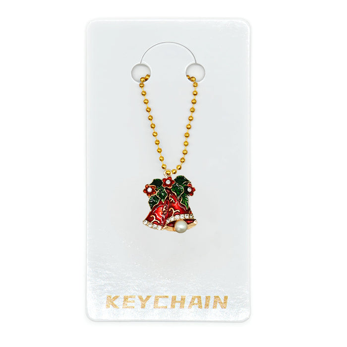 Wholesale Cartoon Christmas Metal Keychain Bag Charm Cute Holiday Gift Accessory