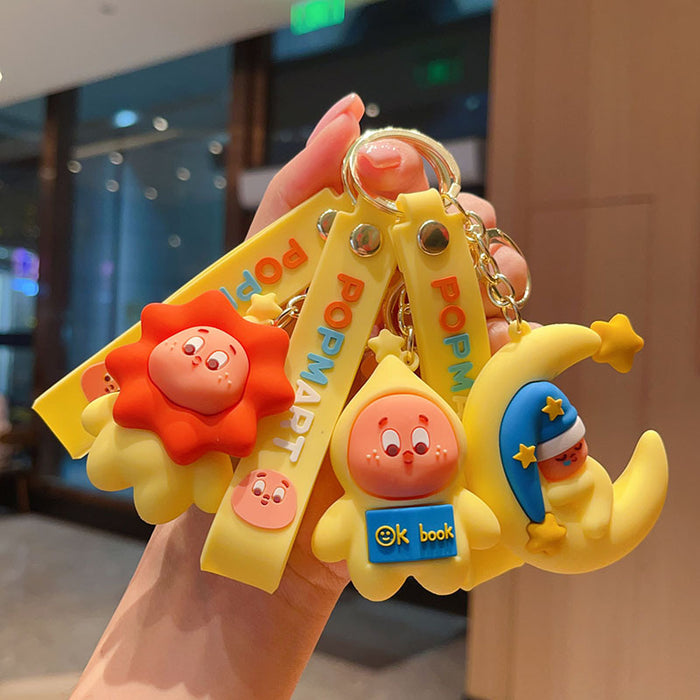 Wholesale Creative Cute Cartoon PVC Car Keychain Bag Pendant Gift