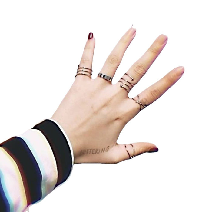 Wholesale Fashion Street Personalized Ring Set Simple Alloy Ring Retro Simple Ring