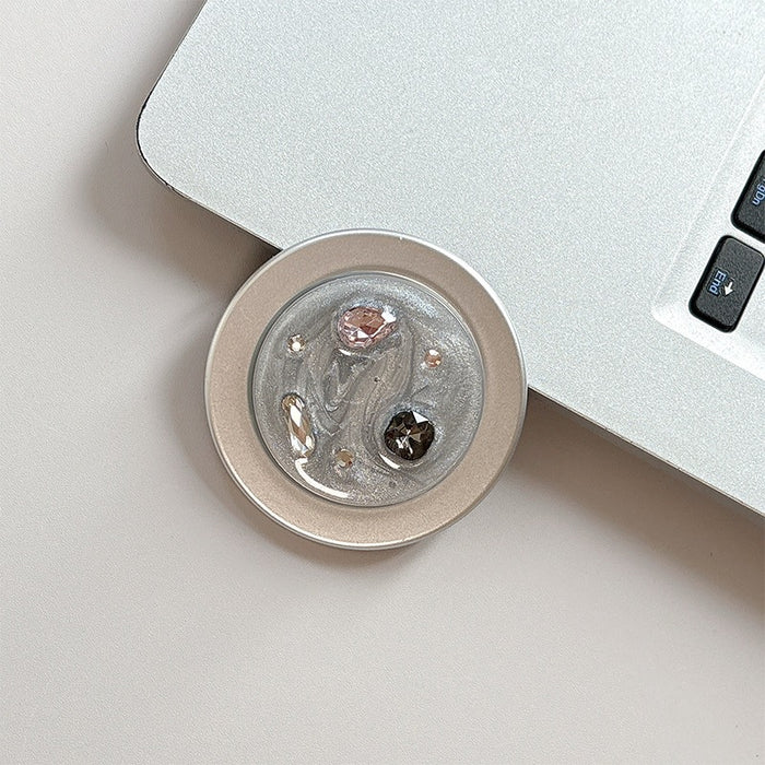 Wholesale Rhinestone Gemstone Phone Holder with Magnetic Suction Ring