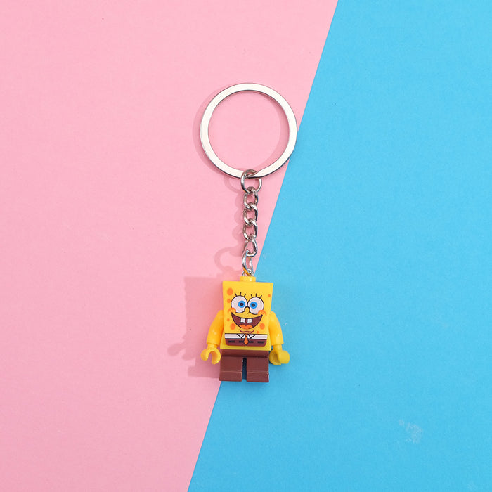 Wholesale of Cute Building Block Plastic Keychains JDC-KC-QMou022