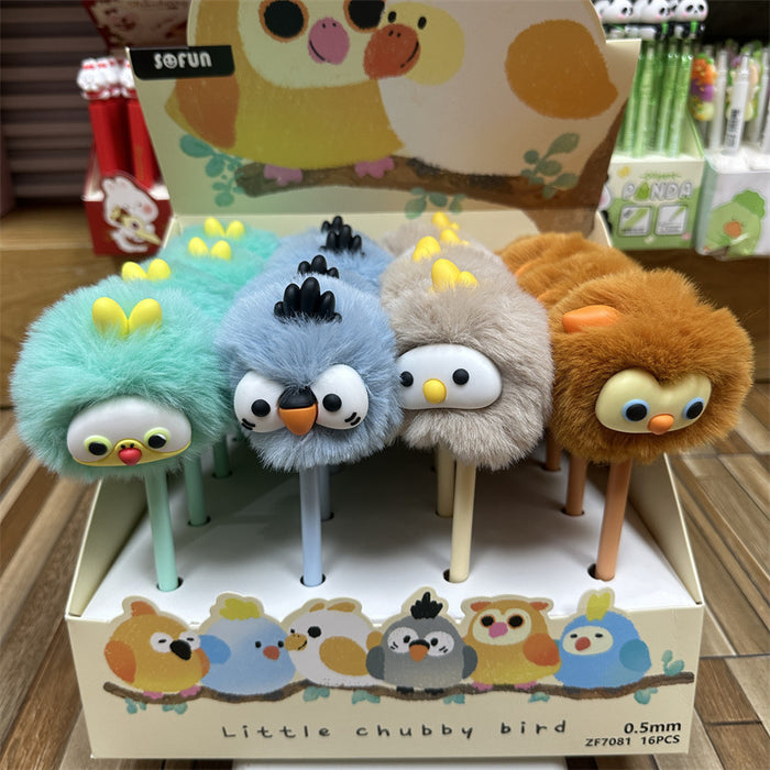 Wholesale Cute animal elephant pom-pom ballpoint pen