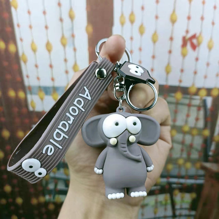 Wholesale Cute and quirky big-eyed animal keychains