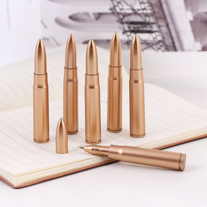 Wholesale Creative Vintage Bullet-shaped Ballpoint Pen Realistic Bullet Weapon Blue Atomic Pen Student Award Office Culture