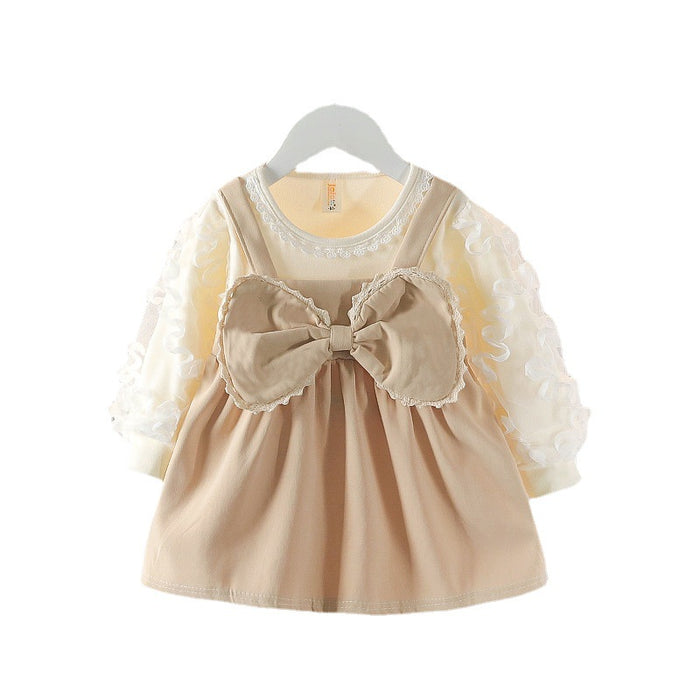 Wholesale Girls Autumn Dress New Style One-year-old Baby Girl Dress Stylish Children's Princess Skirt Baby Clothes Autumn JDC-CTS-MianY009