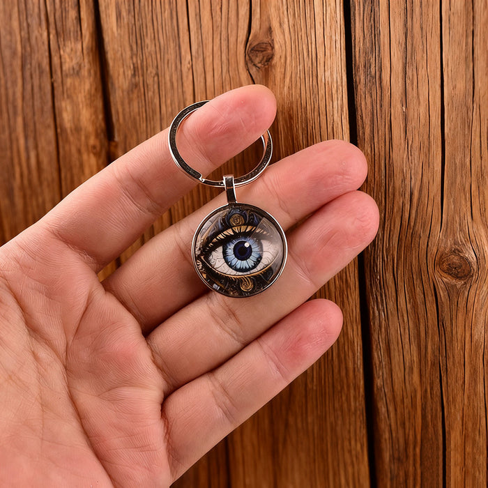 Wholesale Evil Eye Four-Leaf Clover Metal Keychain