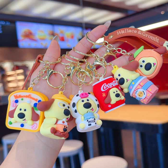 Wholesale Colorful PVC cute cartoon keychains
