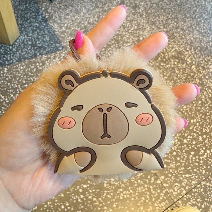 Wholesale Cartoon Animal Large Plush Ball Cute Plush Capybara Three-Dimensional Soft Bag Pendant Keychain