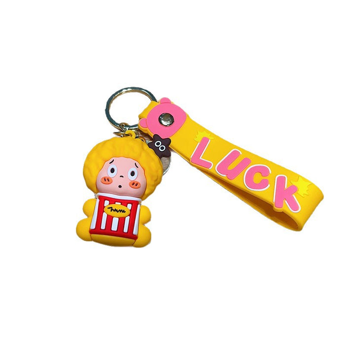Wholesale Cartoon Star Character 3D PVC Keychain Bag Charm Stylish Student Backpack Pendant Birthday Gift Boutique Resale