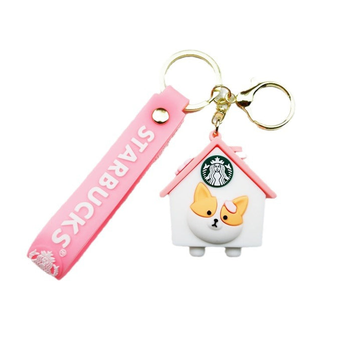 Wholesale Creative Cartoon PVC Soft Rubber Bear Keychain JDC-KC-WuYi010