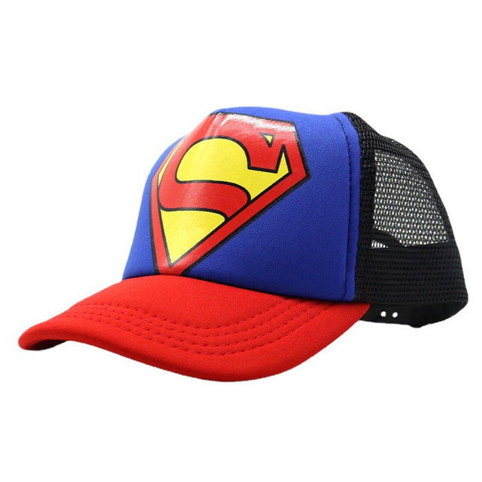 Wholesale 2-8 years old children's net cap summer cartoon print baseball cap outdoor sports breathable cap with net