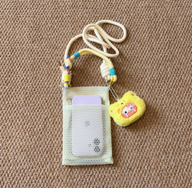 Wholesale Trendy Mesh Phone Bag Mint Green Crossbody Handbag MOQ≥2