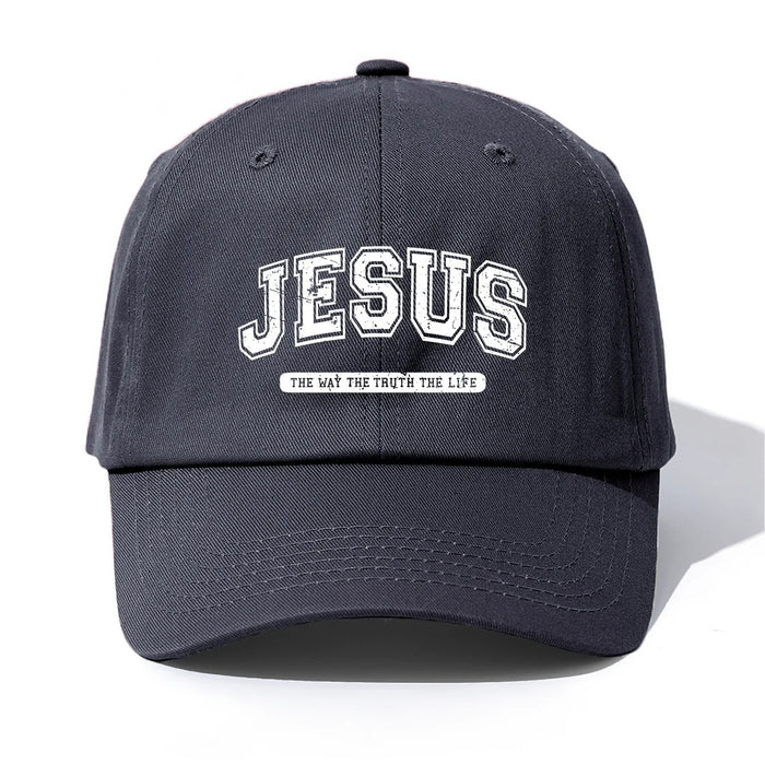 Wholesale Jesus Print Washed Baseball Cap Adjustable Curved Brim Summer Hat Fashion Accessory For Boutique Resale