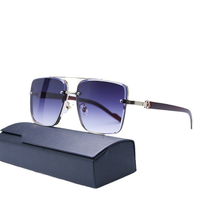 Wholesale Imitation wood grain temple sunglasses, square edged sunglasses