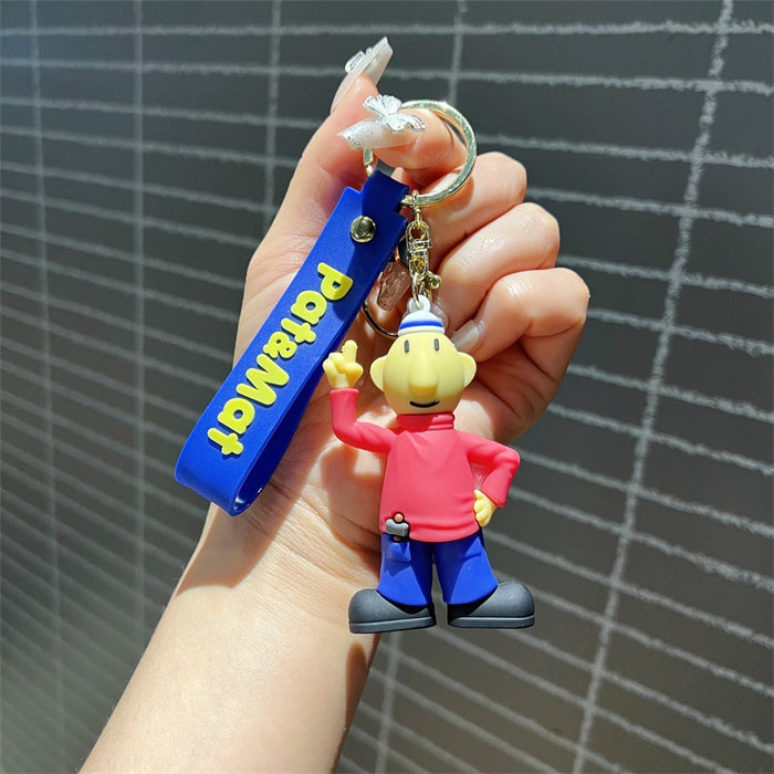 Wholesale 3pcs Cartoon Silicone Keychain Pendant Decorative Bag Charm