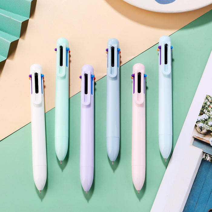 Wholesale Macaron 6-Color Beaded Ballpoint Pen