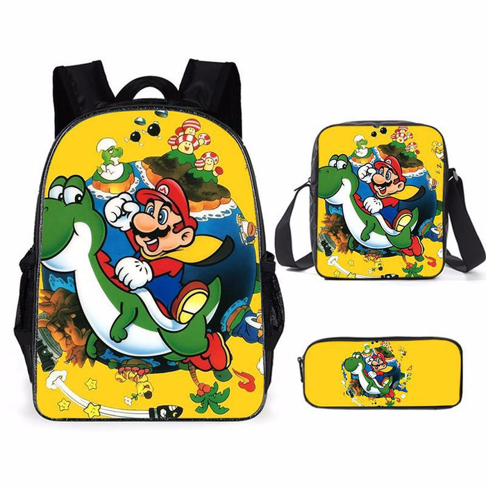 Wholesale Cartoon Backpack Primary and Secondary School Students Three-piece Schoolbag Backpack Shoulder Bag Pencil Case JDC-BP-Shangl001