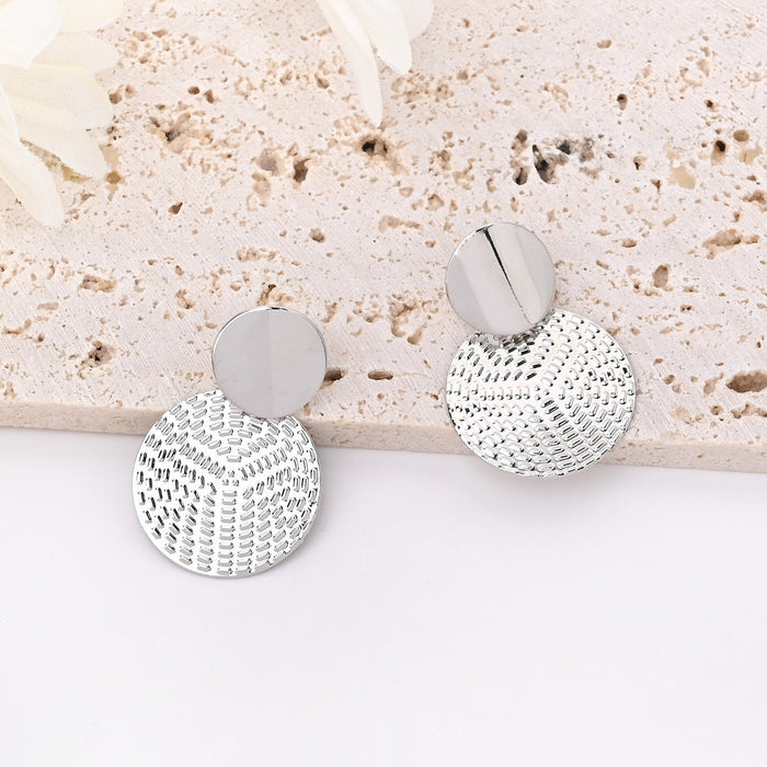 Wholesale Round Big Earrings Fashion Personality Temperament Metal Geometry Ear Stud