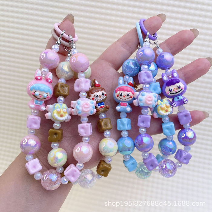 Wholesale Creative Cartoon Hand-painted Beads Mobile Phone Hanging Chain Bag Decorative Pendant DIY Accessories for Girlfriends