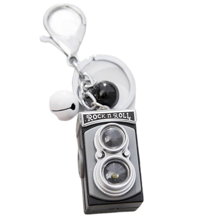 Wholesale retro LOMO camera keychain LED sounding luminous pendant